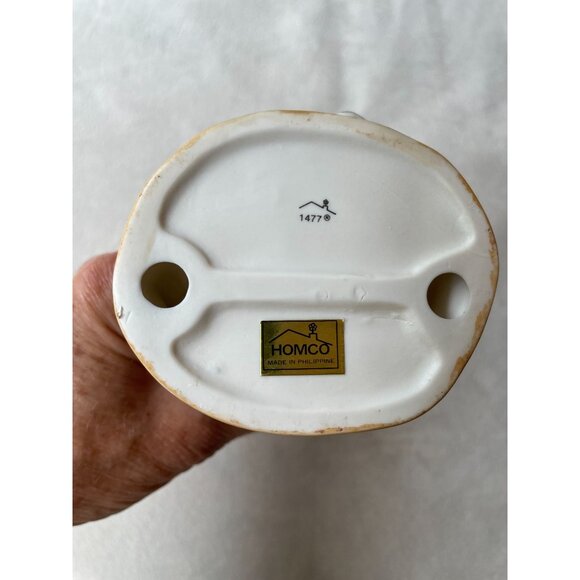 Homco 1477 Vintage Porcelain Figurine Of Woman With Geese Life On The farm - Picture 5 of 5